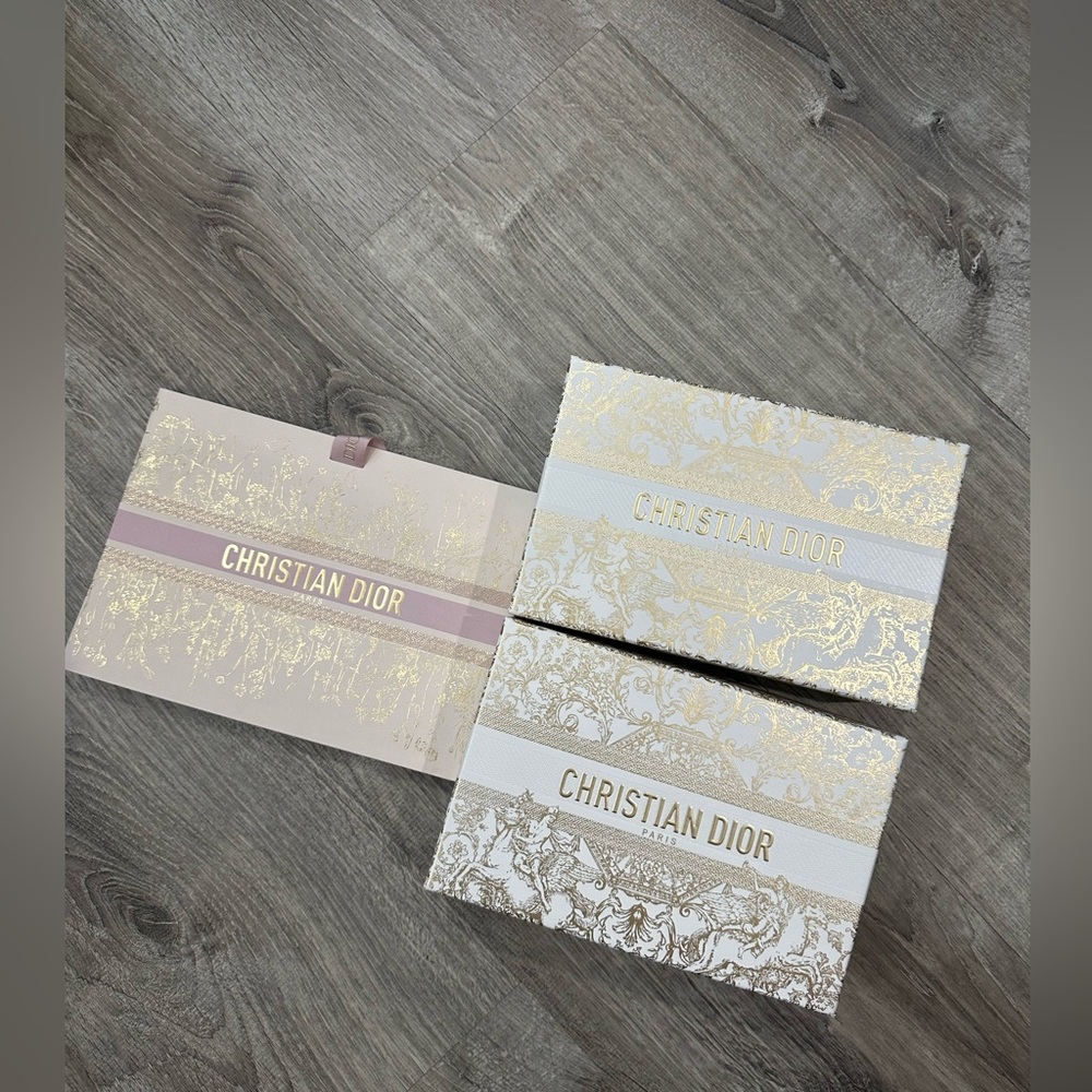 Christian Dior Gold and White Decorative Boxes